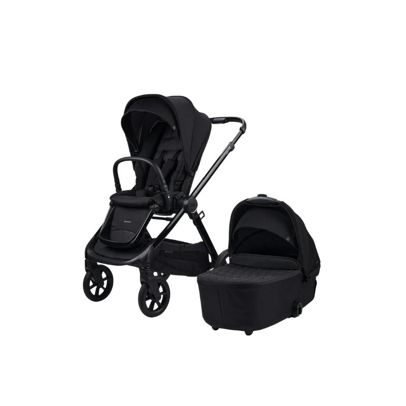 Bababing Raffi MKII - 12 Piece Travel Bundle + Spin Car Seat & ISOFIX base - Gloss Black