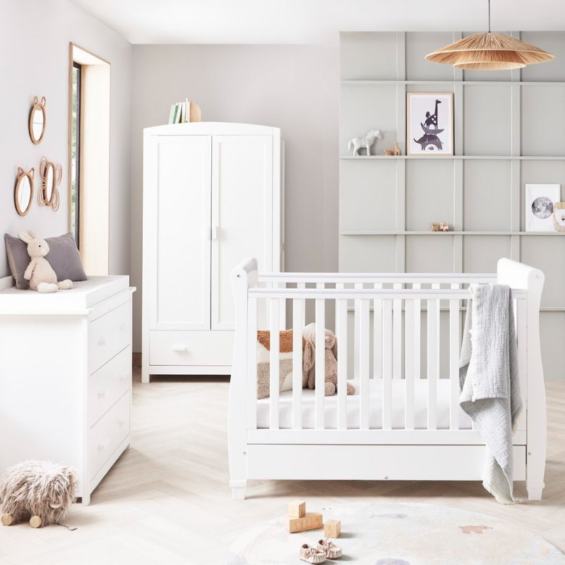 Babymore Eva 3 Piece Nursery Furniture Set – White - Prime Baby Gear