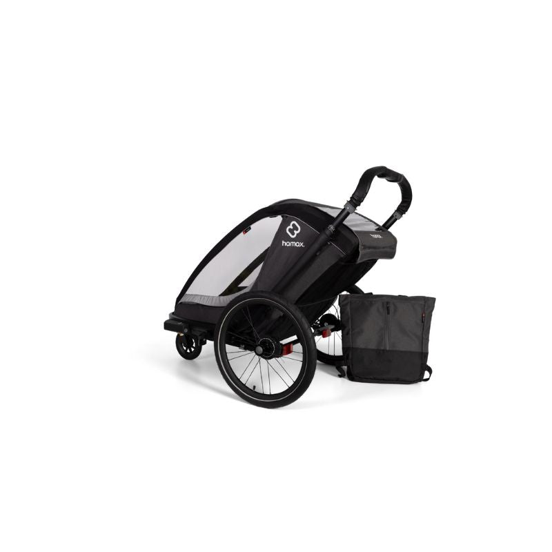 HAMAX COCOON CHILD BIKE TRAILER SINGLE - GREY + BLACK