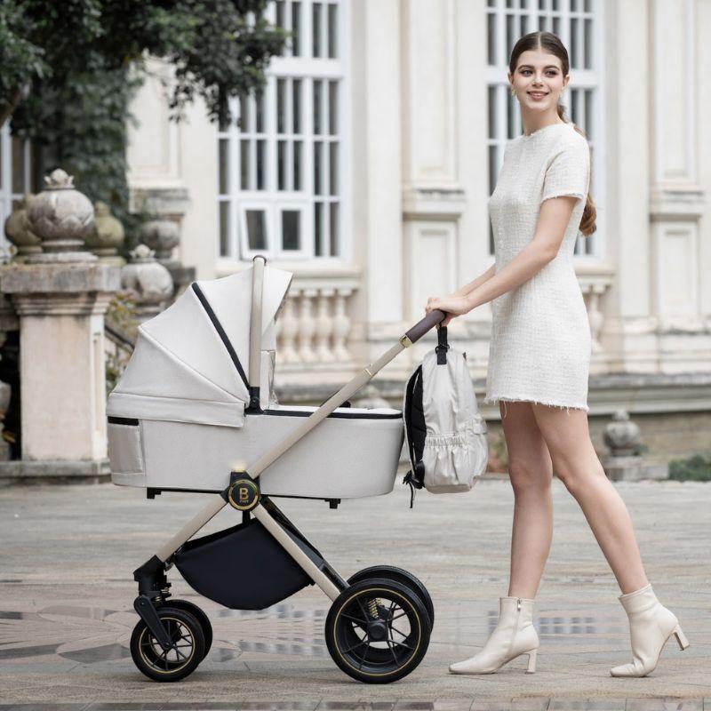 BABYMORE KAI TRAVEL SYSTEM PECAN WITH BASE - SANDSTONE