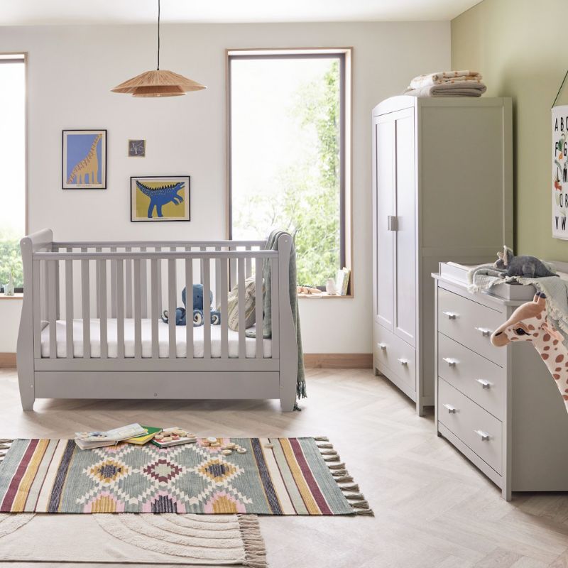 Babymore Stella 3 Piece Nursery Furniture Set – Grey