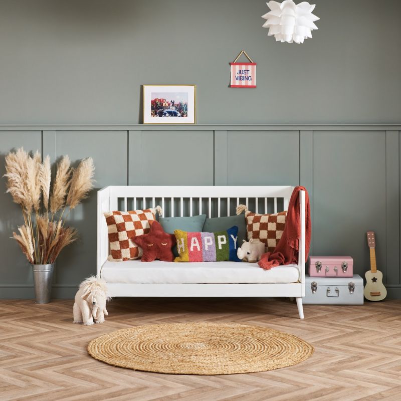 Rosy Brown OBABY MAYA COT BED - NORDIC WHITE