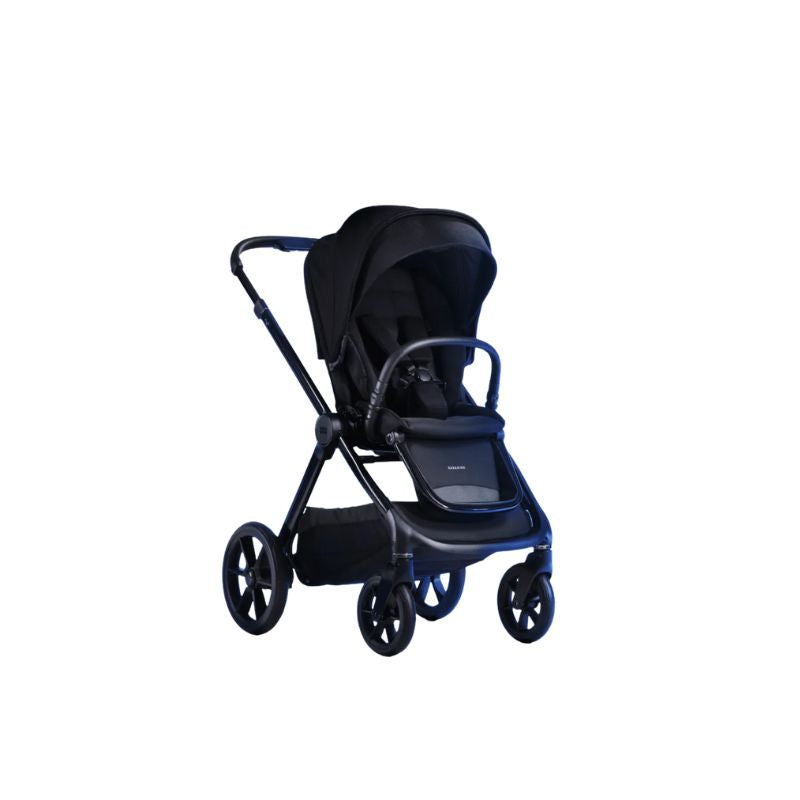 Bababing Raffi MKII - 12 Piece Travel Bundle + Spin Car Seat & ISOFIX base - Gloss Black