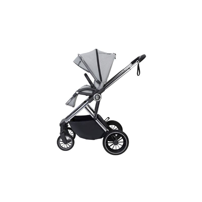 Light Gray BABYMORE CHIA 2 IN 1 PRAM & PUSHCHAIR – PEARL GREY