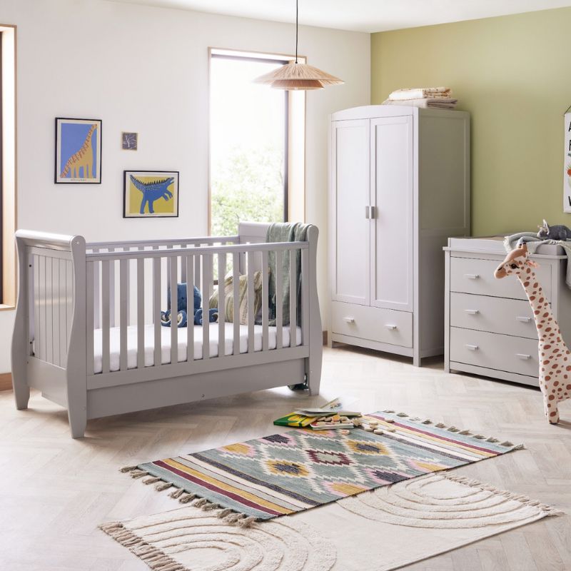 Babymore Stella 3 Piece Nursery Furniture Set – Grey