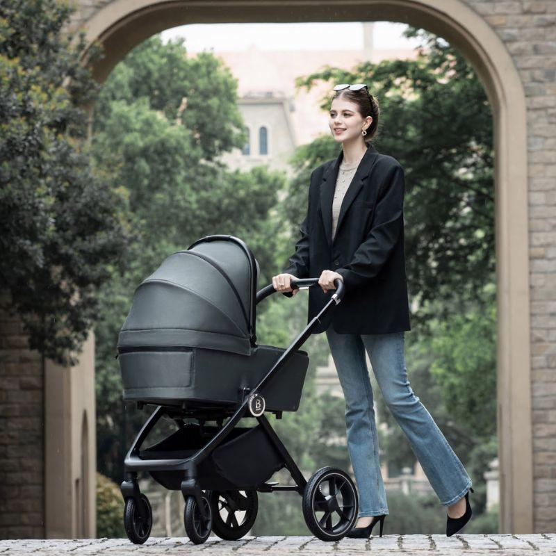 BABYMORE KAI TRAVEL SYSTEM PECAN WITH BASE - FOREST GREY