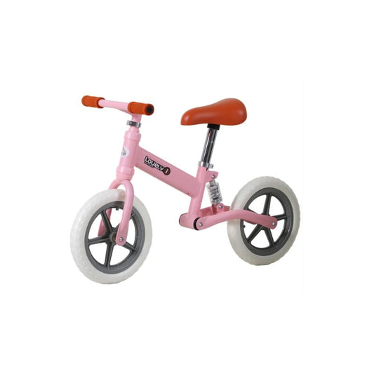 HOMCOM 12" Toddler Balance Bike | Adjustable Seat | No Pedal Training Bike | Ages 2–5 Year - Pink
