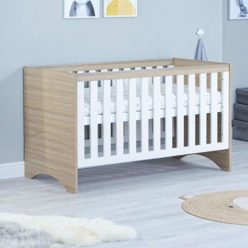 Babymore Veni 3 Piece Nursery Furniture Sets with Drawer – Oak White