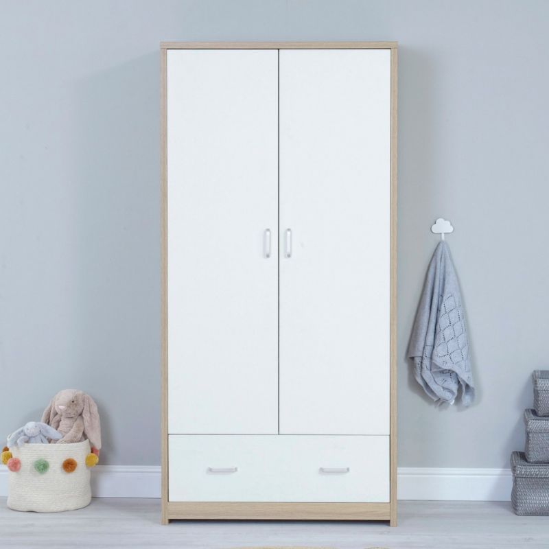 Babymore Veni 3 Piece Nursery Furniture Sets with Drawer – Oak White