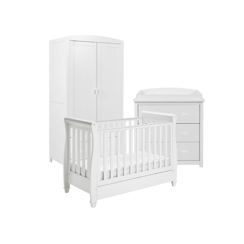 Babymore Eva 3 Piece Nursery Furniture Set – White - Prime Baby Gear