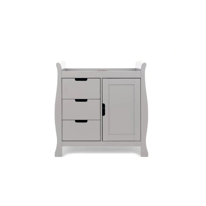 OBaby Stamford Luxe Sleigh 3 Piece Room Set - Warm Grey
