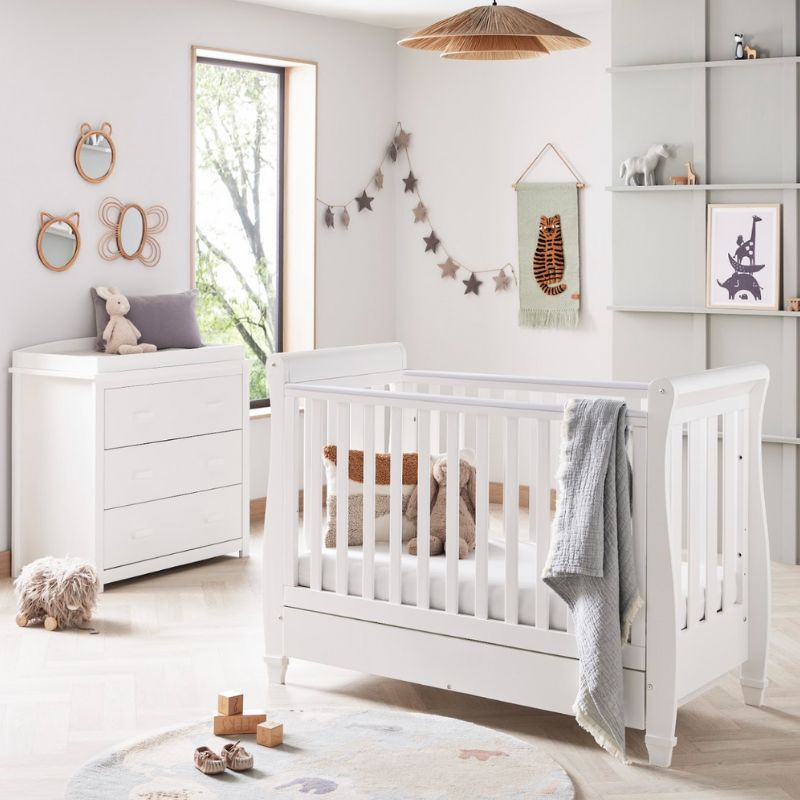 Babymore Eva 2 Piece Nursery Furniture Set – White