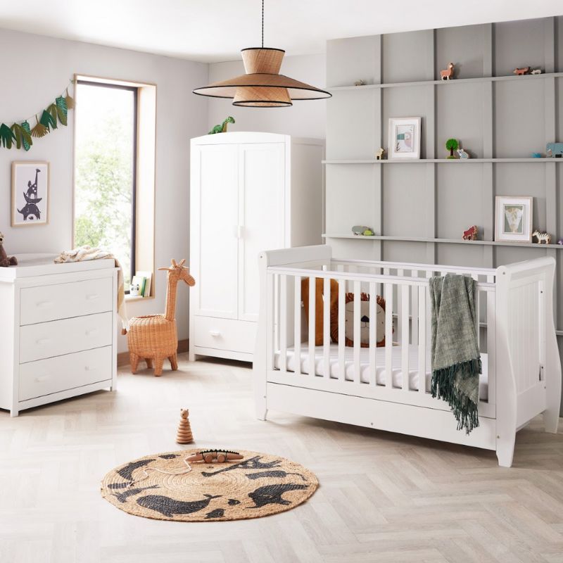 Babymore Stella 3 Piece Nursery Furniture Set – White