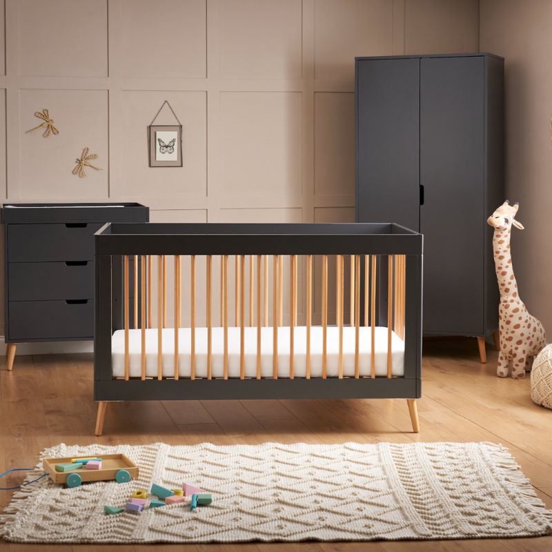 Rosy Brown OBABY MAYA 3 PIECE ROOM SET - SLATE + NATURAL