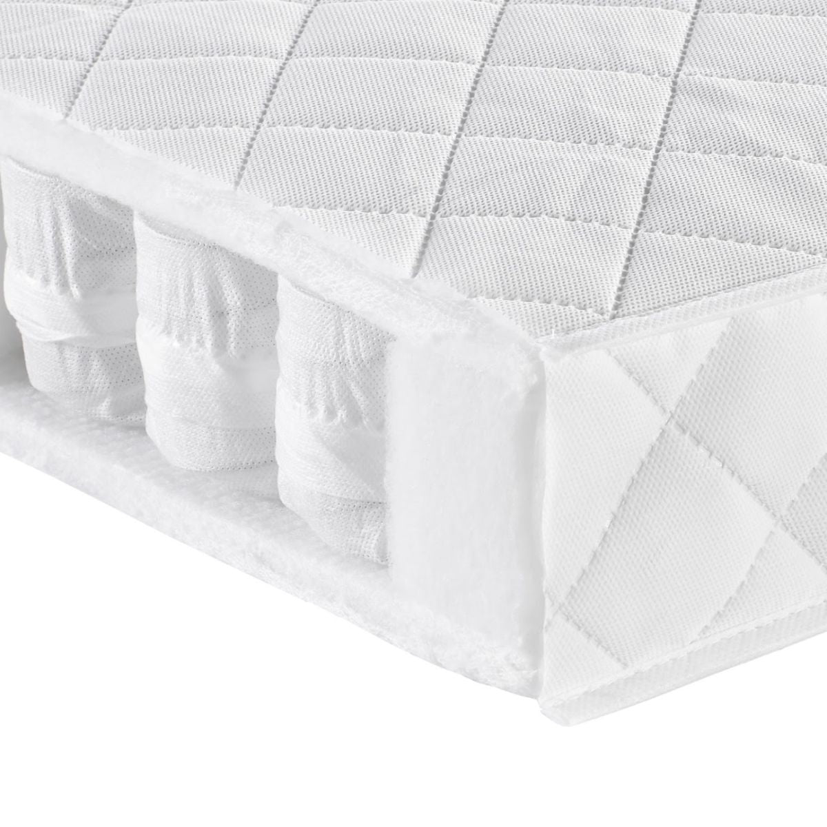Babymore Pocket Sprung Cot Mattress – 120 x 60 cm - White