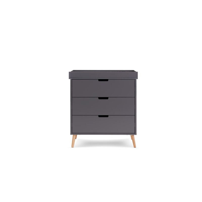 Dim Gray OBABY MAYA CHANGING UNIT - SLATE + NATURAL
