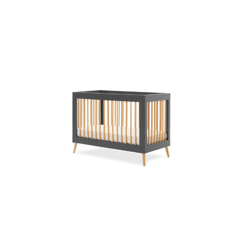 Rosy Brown OBABY MAYA MINI COT BED - SLATE + NATURAL