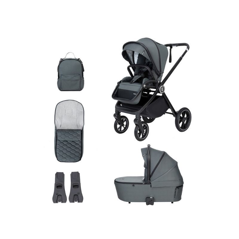 Dark Slate Gray BABYMORE KAI 2 IN 1 PRAM & PUSHCHAIR - FOREST GREY