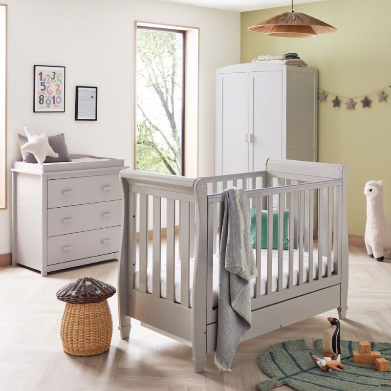 Babymore Eva 3 Piece Nursery Furniture Set – Grey