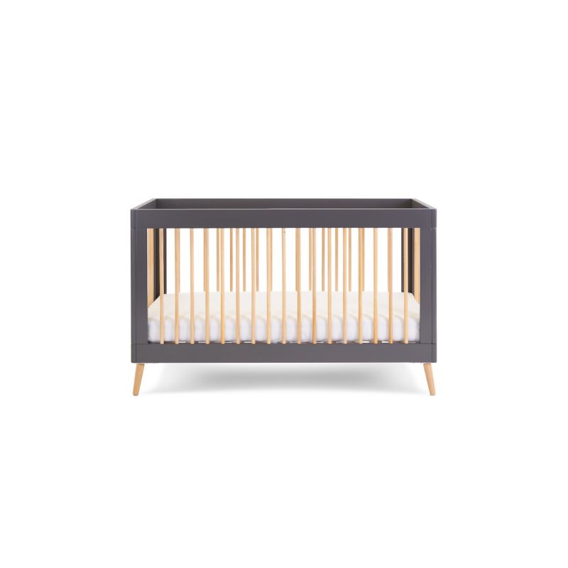Dim Gray OBABY MAYA COT BED - SLATE + NATURAL