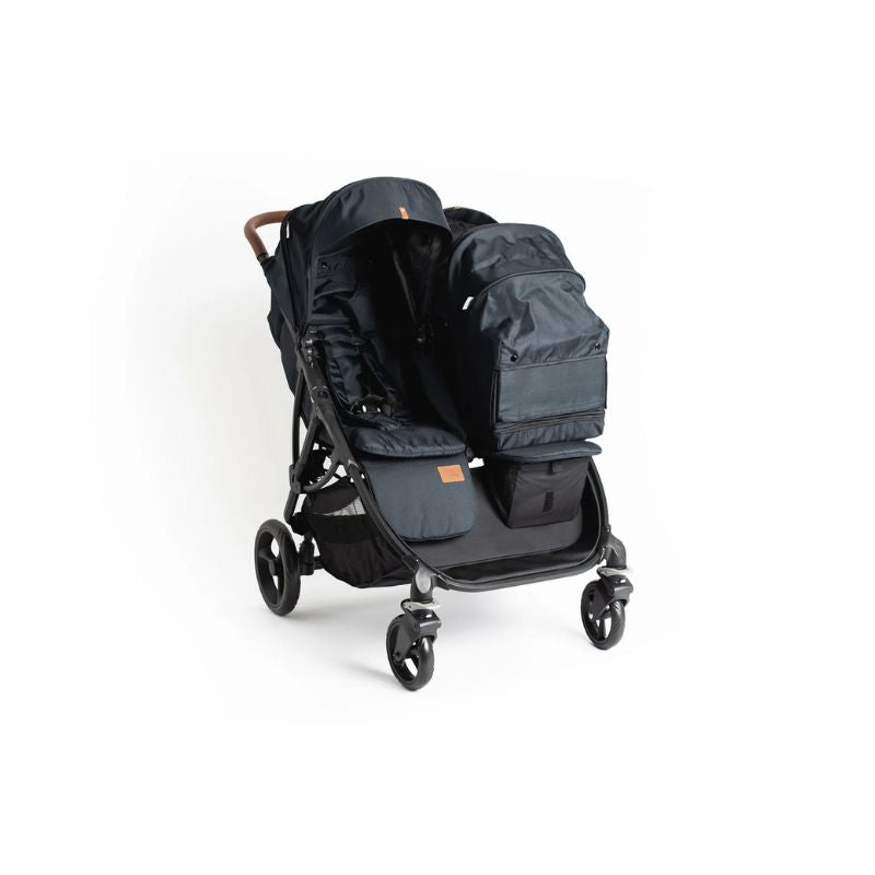 Roma Pram Gemini Double Stroller Bundle - Black - Prime Baby Gear