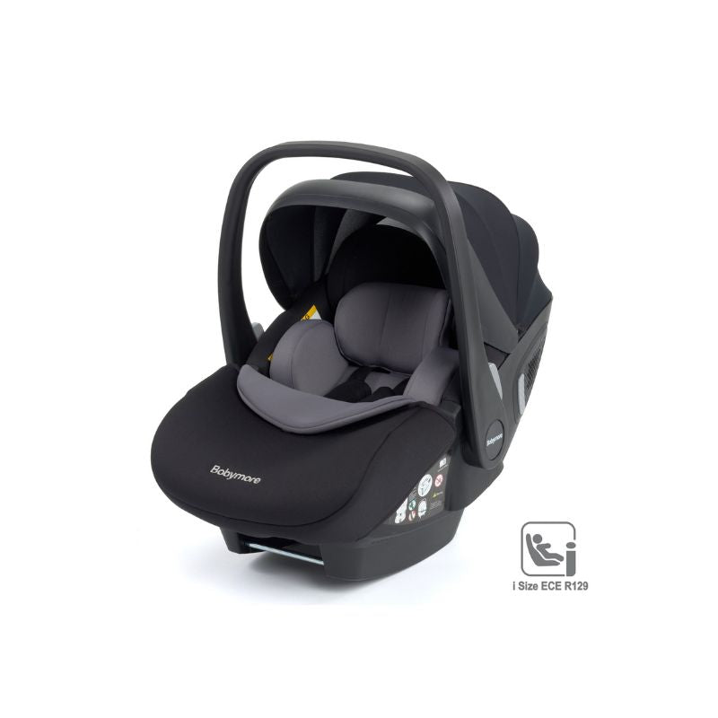 Babymore Pecan i-Size Baby Car Seat with Isofix Base - Black - Prime Baby Gear