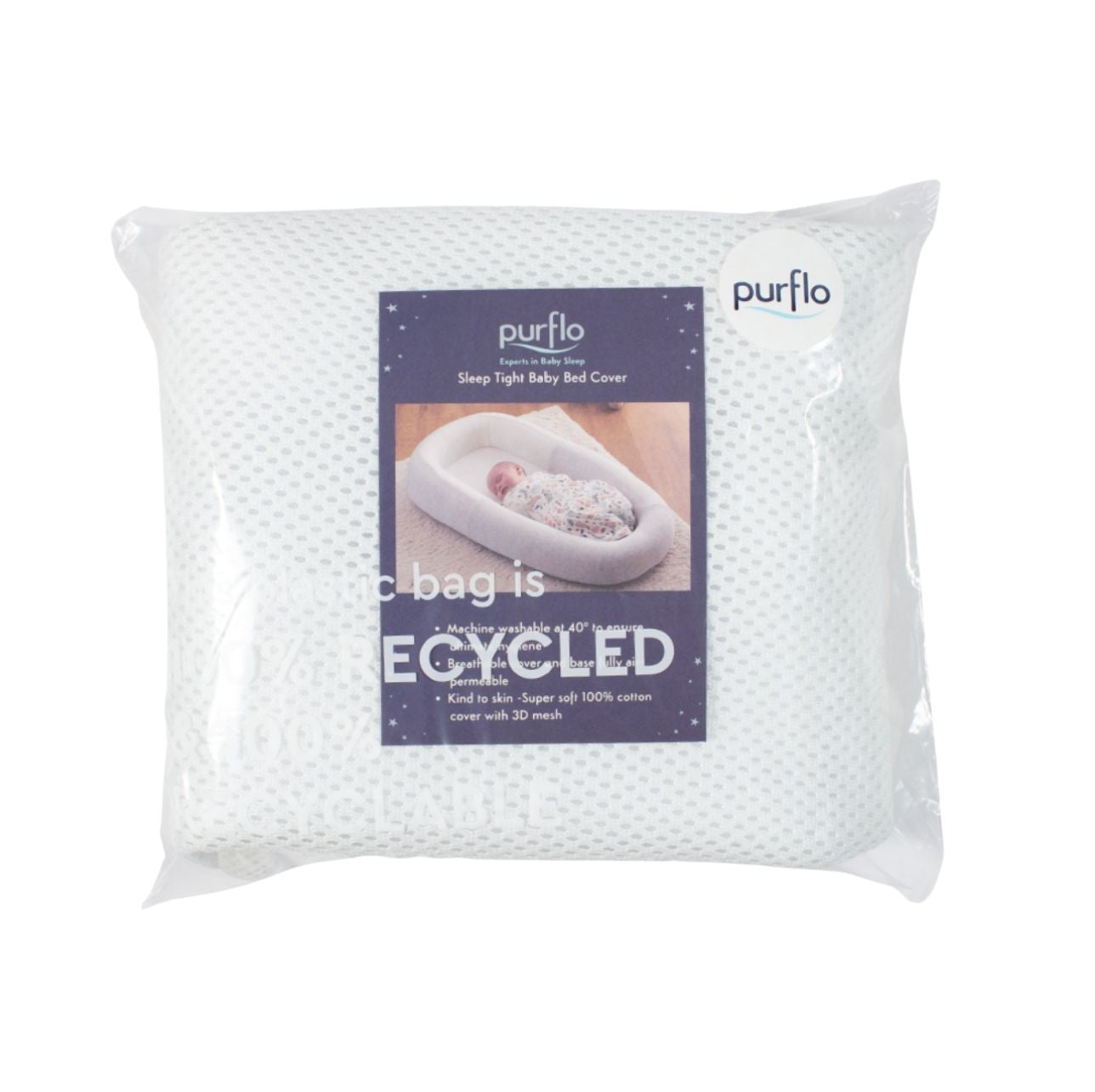 Purflo Sleep Tight Baby Bed - Fern