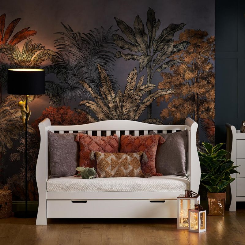 OBaby Stamford Luxe Sleigh 2 Piece Room Set - White - Prime Baby Gear