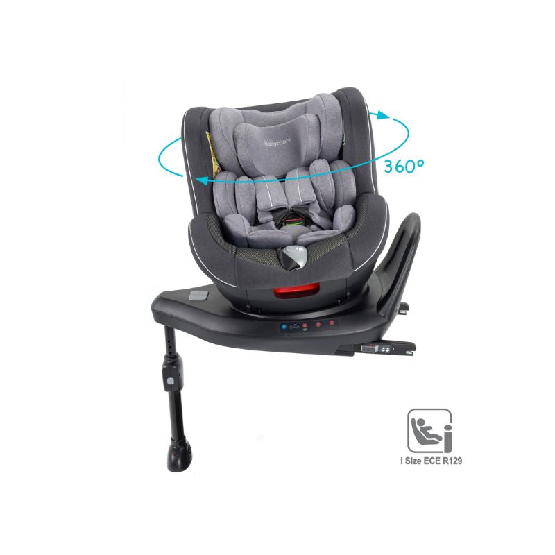 Babymore Kola 360° i-Size Car Seat 40-105cm 0-4 years - Grey
