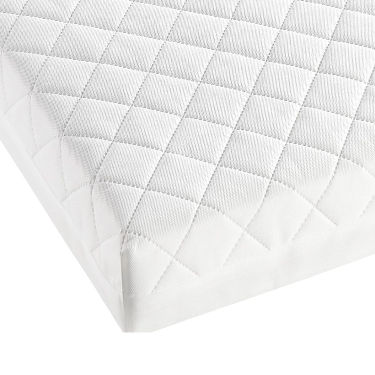 Babymore Deluxe Sprung Cot Bed Mattress – 140 x 70 cm - White