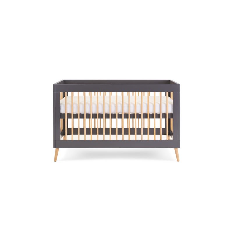 Antique White OBABY MAYA COT BED - SLATE + NATURAL