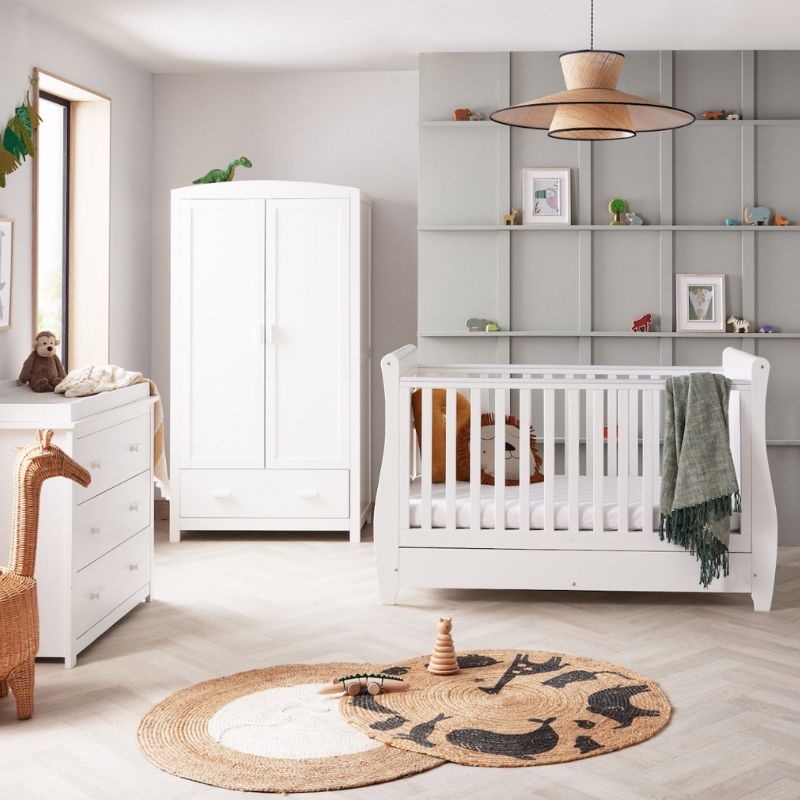 Babymore Stella 3 Piece Nursery Furniture Set – White