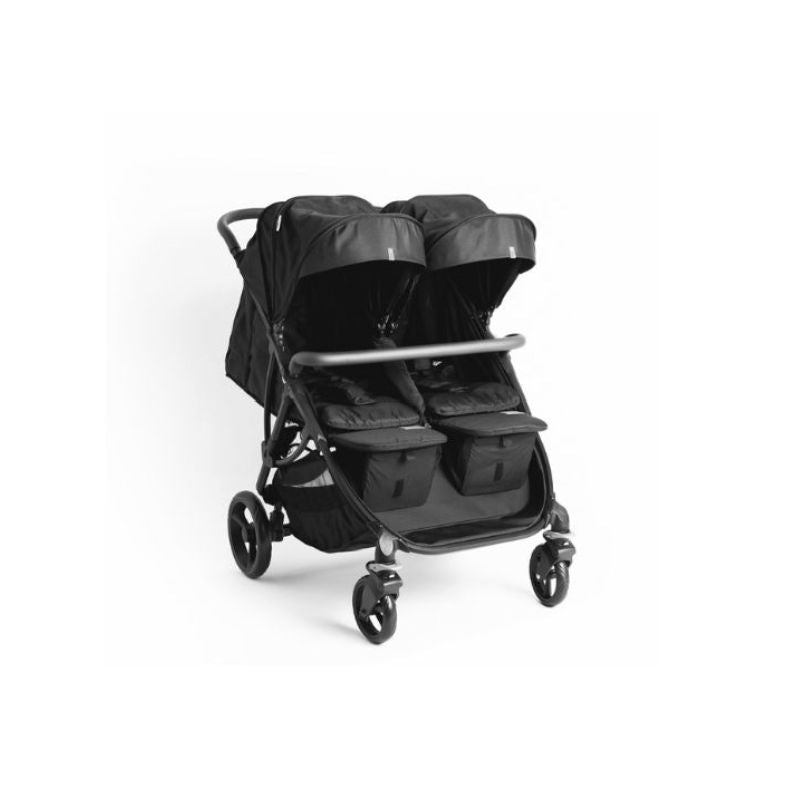 Roma Pram Gemini Double Stroller Bundle - Black - Prime Baby Gear