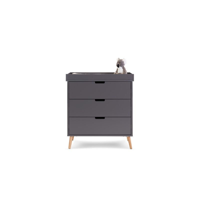 Dim Gray OBABY MAYA CHANGING UNIT - SLATE + NATURAL