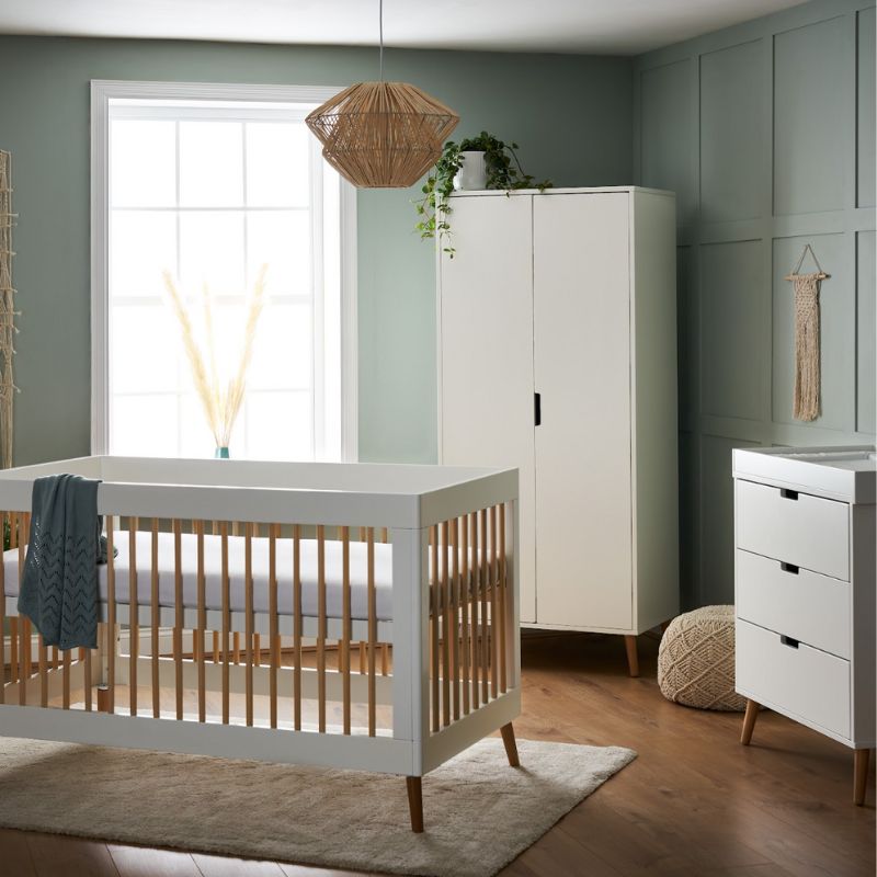Dim Gray OBABY MAYA 3 PIECE ROOM SET - WHITE + NATURAL