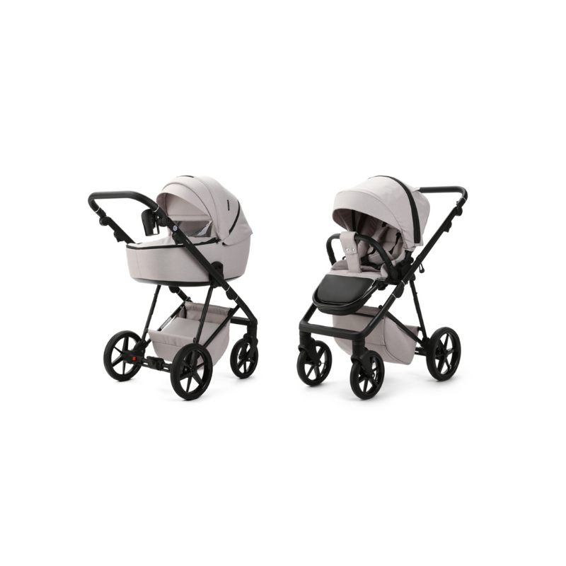 Gray MEE-GO MILANO EVO 2 IN 1 PRAM & PUSHCHAIR - BUISCUIT
