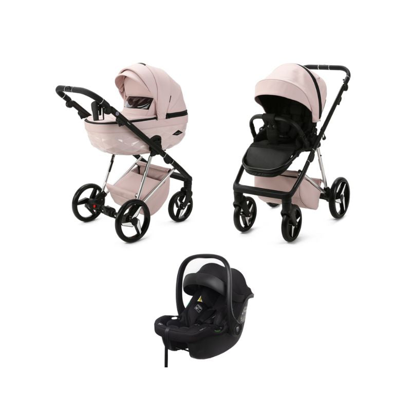 Mee-go Milano Quantum 3-in-1 Pram & Pushchair - Pretty in Pink