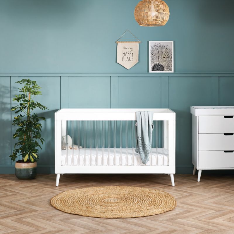 Light Slate Gray OBABY MAYA 2 PIECE ROOM SET - WHITE + ACRYLIC