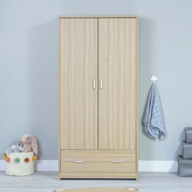 Babymore Veni 3 Piece Nursery Furniture Set with Drawer – Oak