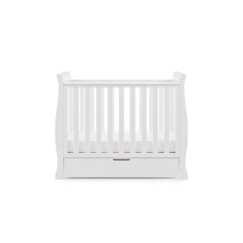 OBaby Stamford Space Saver Sleigh Cot - White