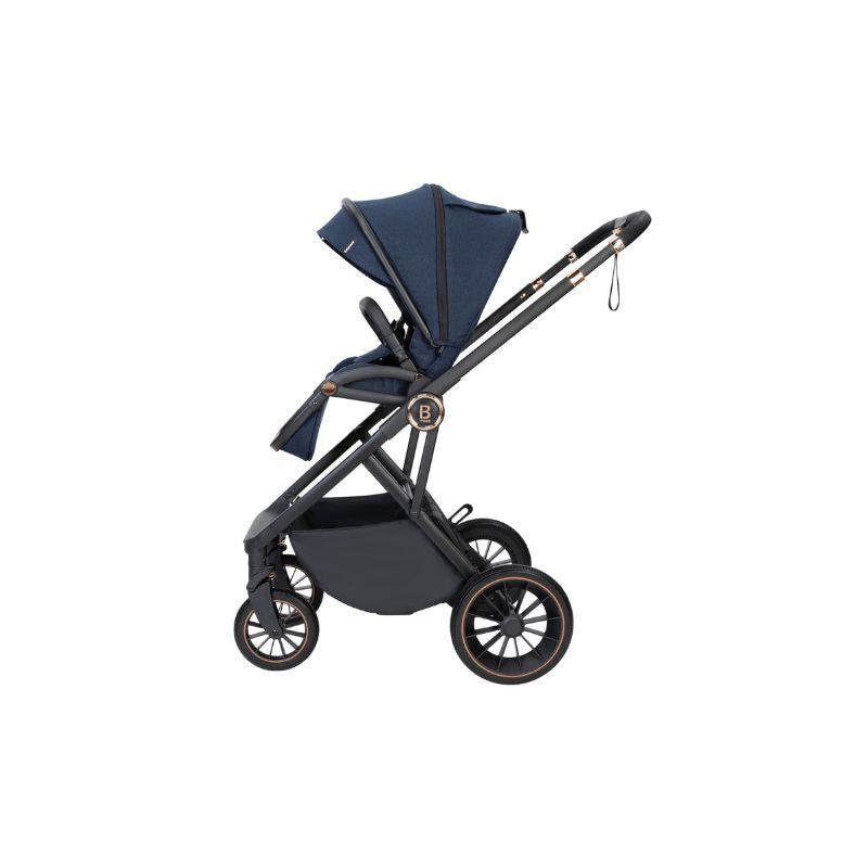 Dark Slate Gray BABYMORE CHIA TRAVEL SYSTEM PECAN WITH BASE - MIDNIGHT BLUE