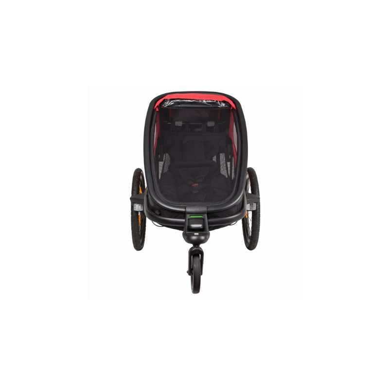 HAMAX OUTBACK SINGLE CHILD BIKE TRAILER - RED + BLACK