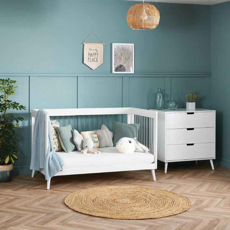 Light Slate Gray OBABY MAYA 2 PIECE ROOM SET - WHITE + ACRYLIC