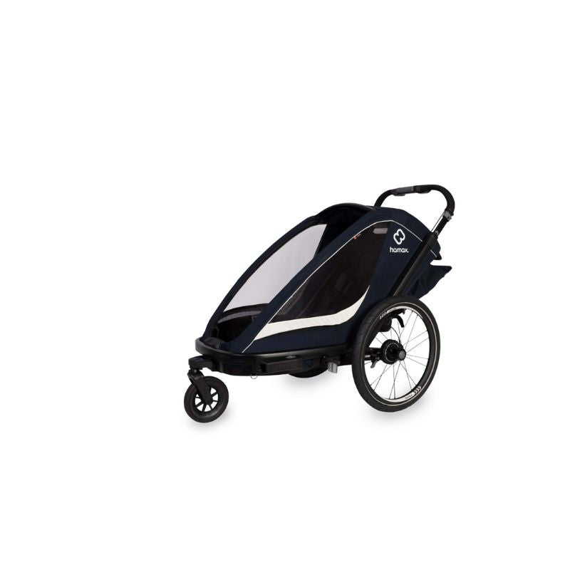 HAMAX BREEZE CHILD BIKE TRAILER - NAVY + CREAM