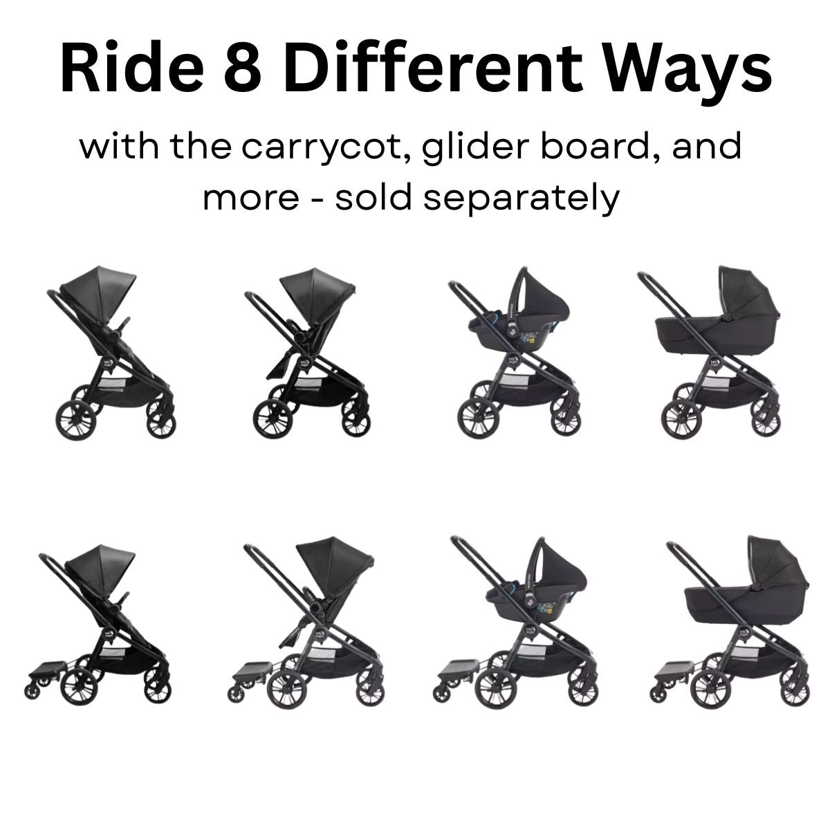 Baby Jogger city sights Compact Modular Stroller Bundle - Commuter