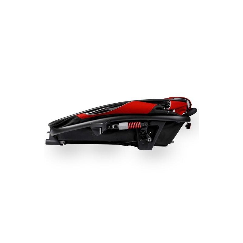 HAMAX OUTBACK SINGLE CHILD BIKE TRAILER - RED + BLACK