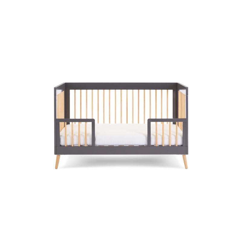 Antique White OBABY MAYA COT BED - SLATE + NATURAL