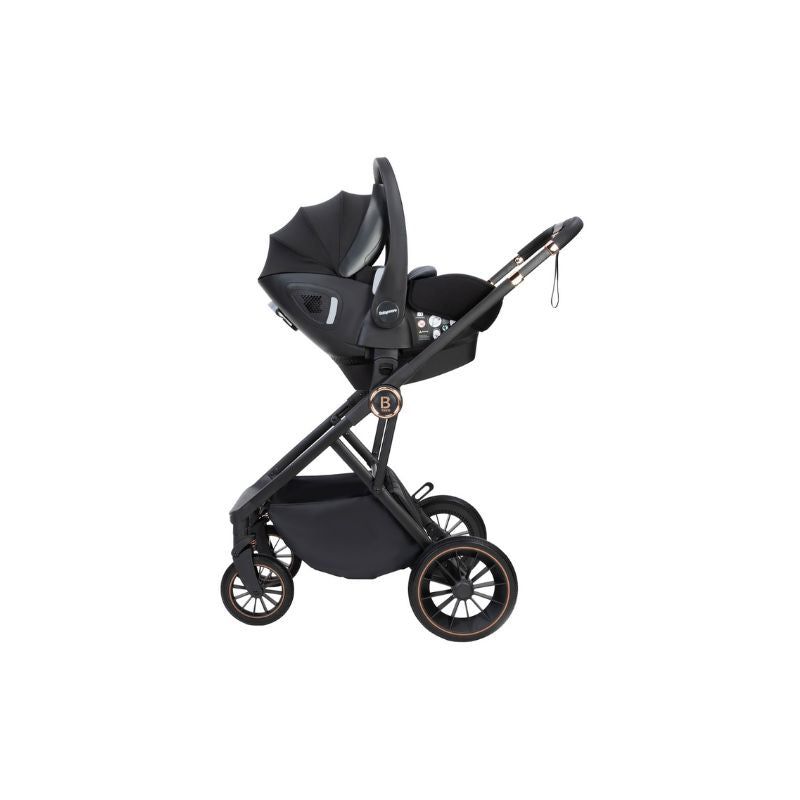 Dark Slate Gray BABYMORE CHIA TRAVEL SYSTEM PECAN WITH BASE - MIDNIGHT BLUE