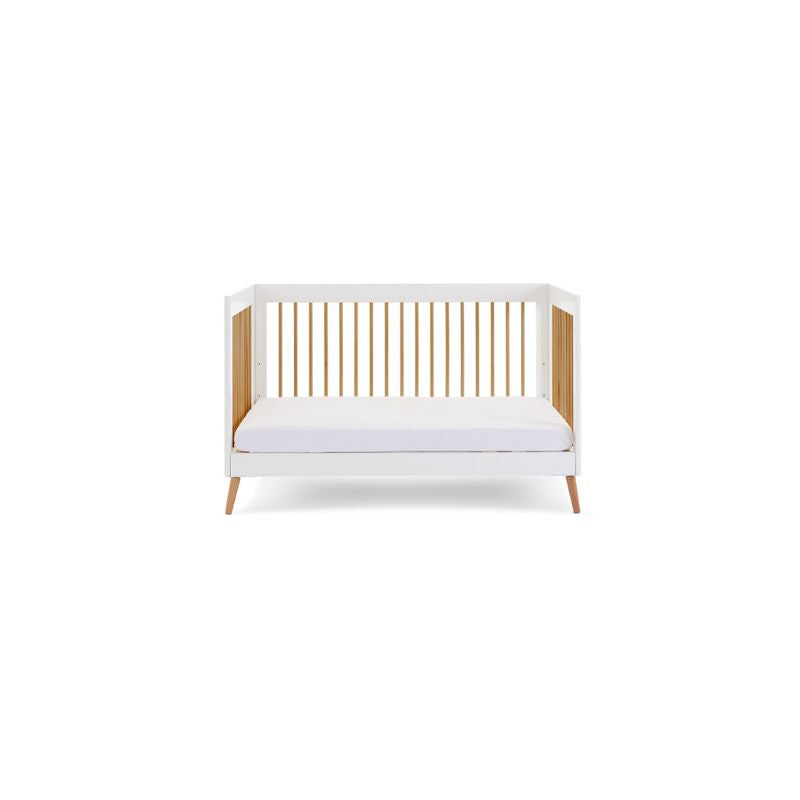 Lavender OBABY MAYA COT BED - WHITE + NATURAL