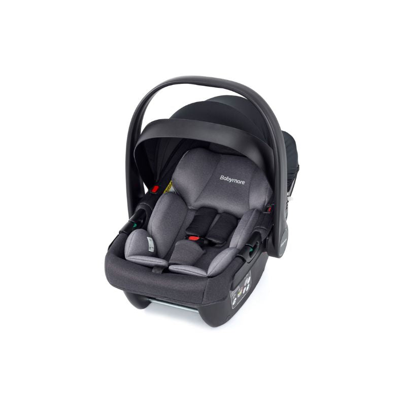 Babymore Coco i-Size Baby Car Seat with Isofix Base - Grey + Black